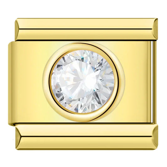 Silver Stone Charm