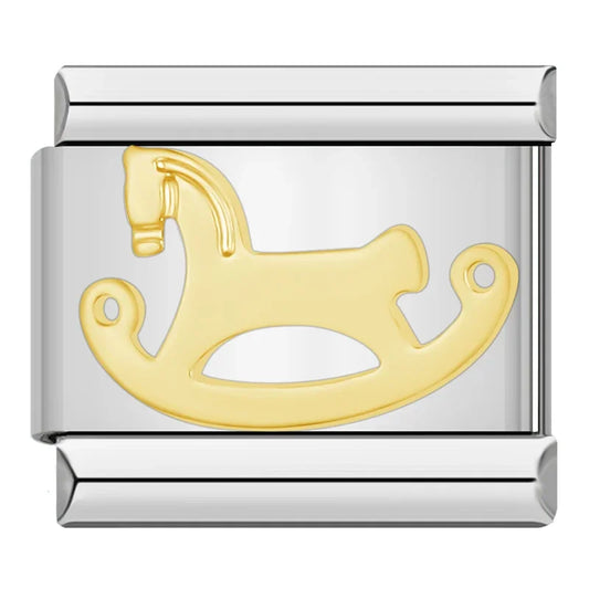 Golden Rocking Horse Charm
