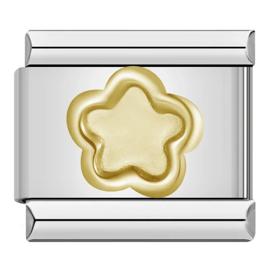 Round Golden Star Charm