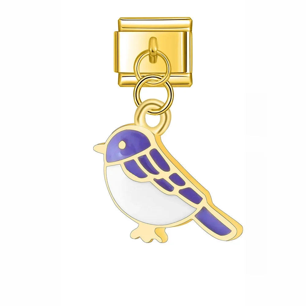 Purple Bird Charm