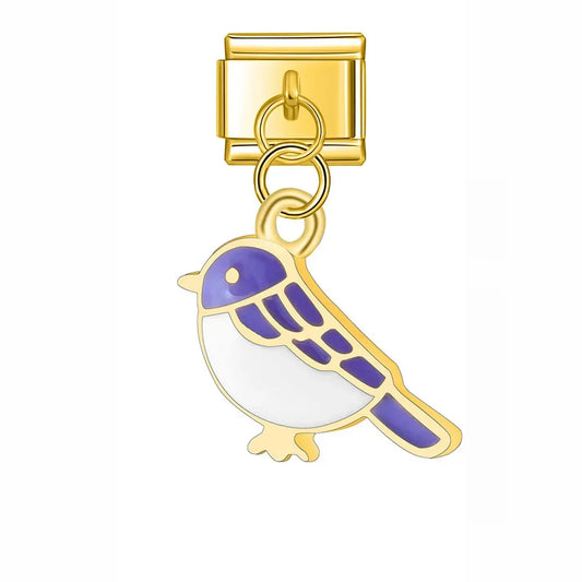 Purple Bird Charm