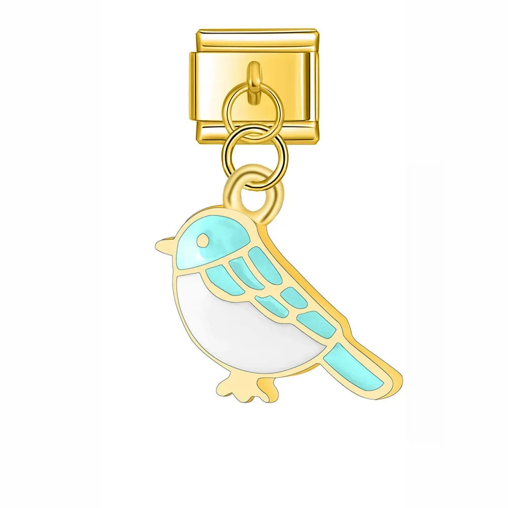 Turquoise Bird Charm