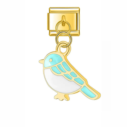 Turquoise Bird Charm