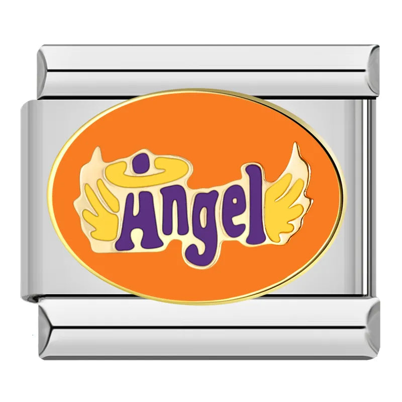 Orange Angel Charm