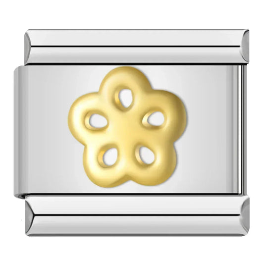 Golden Round Star Charm