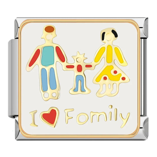 I Love Family Charm