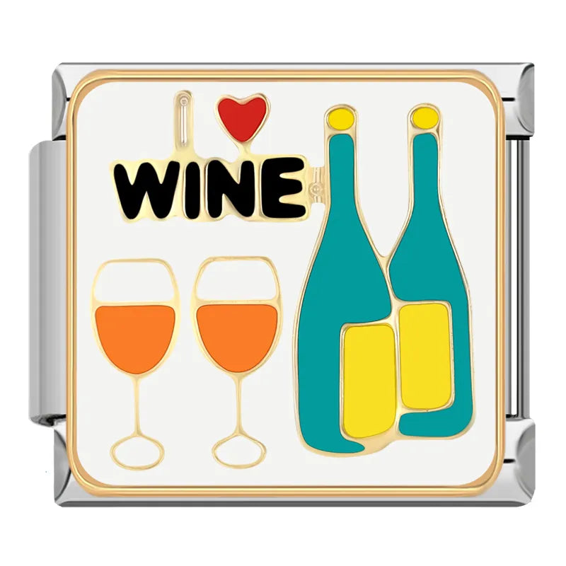 I Love Wine Charm