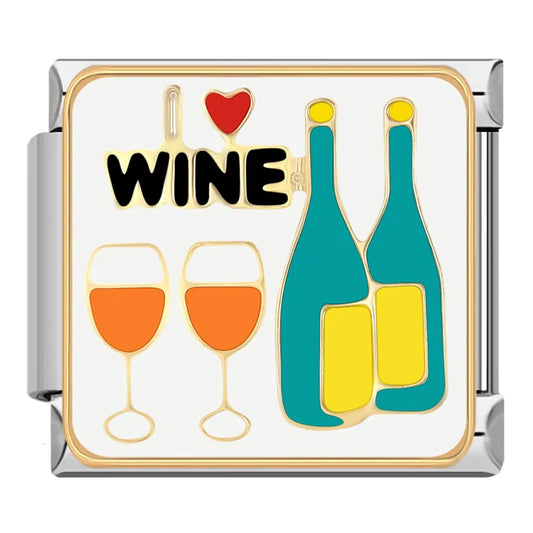I Love Wine Charm