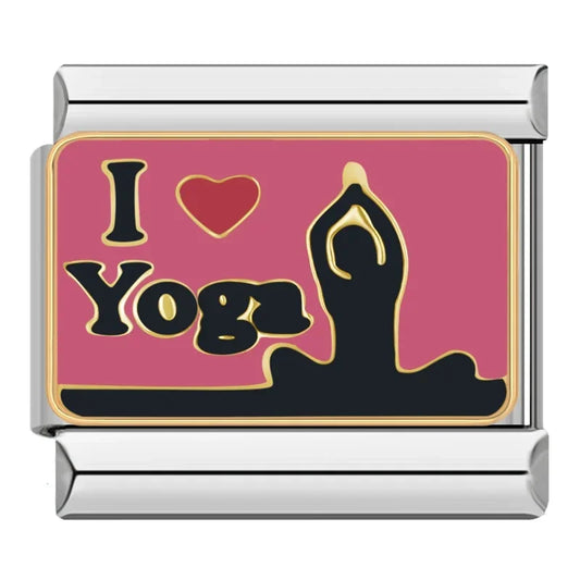 I Love Yoga Charm