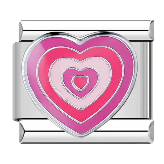 Pink/Red Heart Charm
