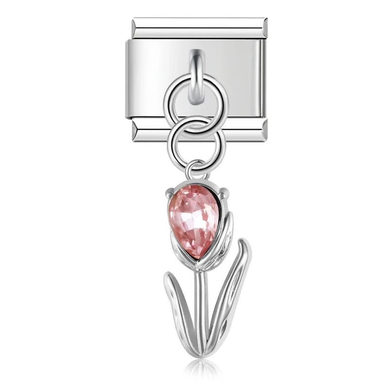 Red Tulip Pendant Charm