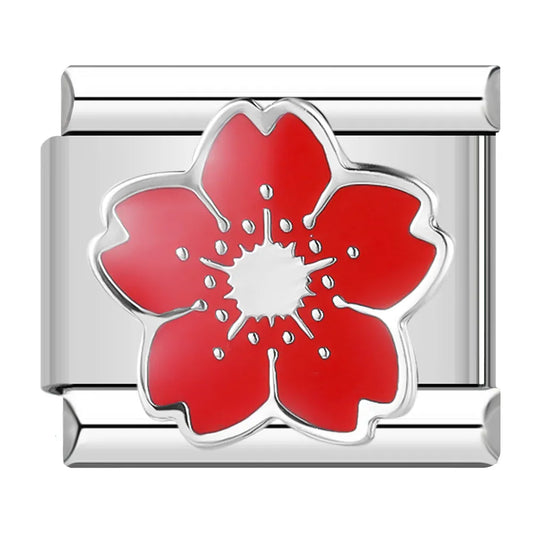 Red Flower Charm