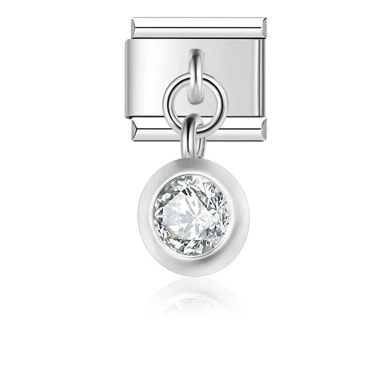 White Stone Charm
