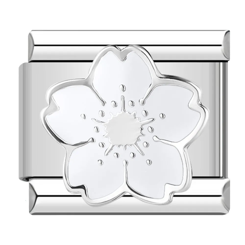 White Flower Charm
