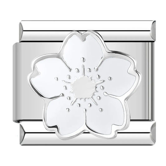 White Flower Charm